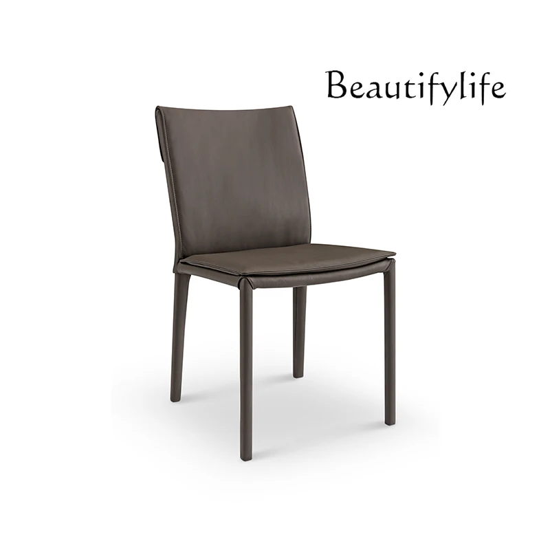 

Nordic modern minimalist light luxury study design chair high-end solid wood dining chair