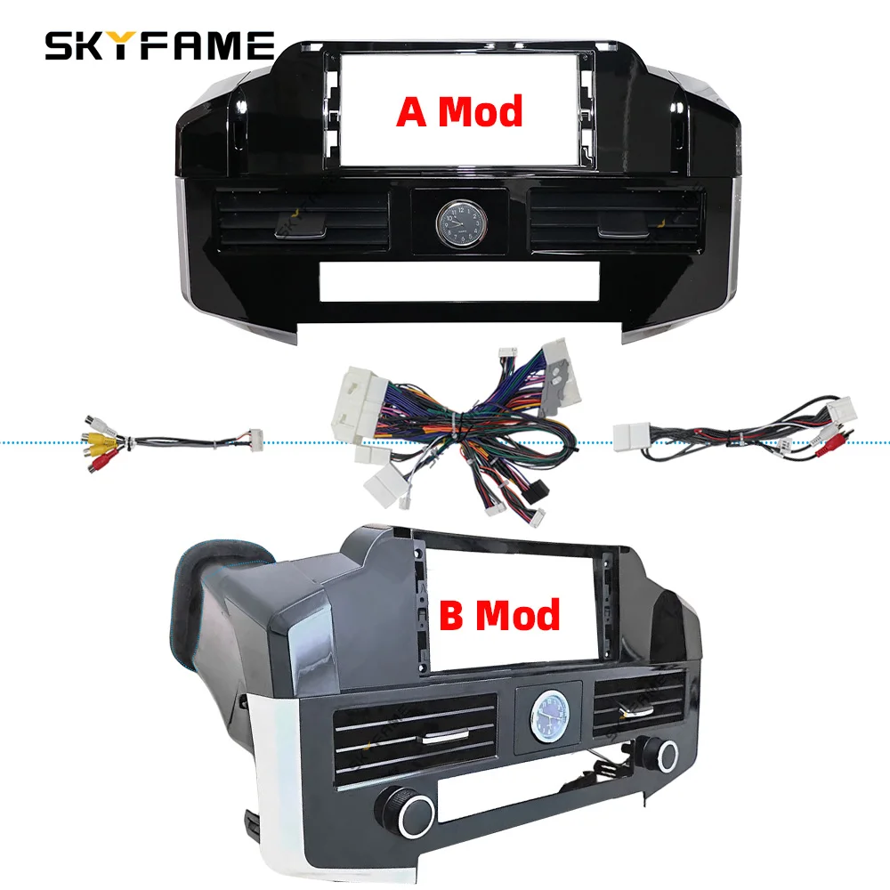 SKYFAME 12.3 Inch Car Frame Fascia Adapter Canbus Box Decoder Android Radio Dash Fitting Panel Kit For Toyota Land Cruiser LC200