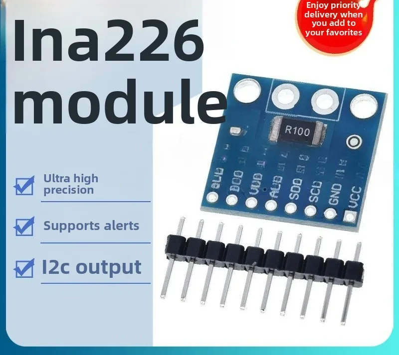 MCU-226 INA226 Voltage/Current/Power Monitor with Alarm Function, 36V, Bidirectional I2C