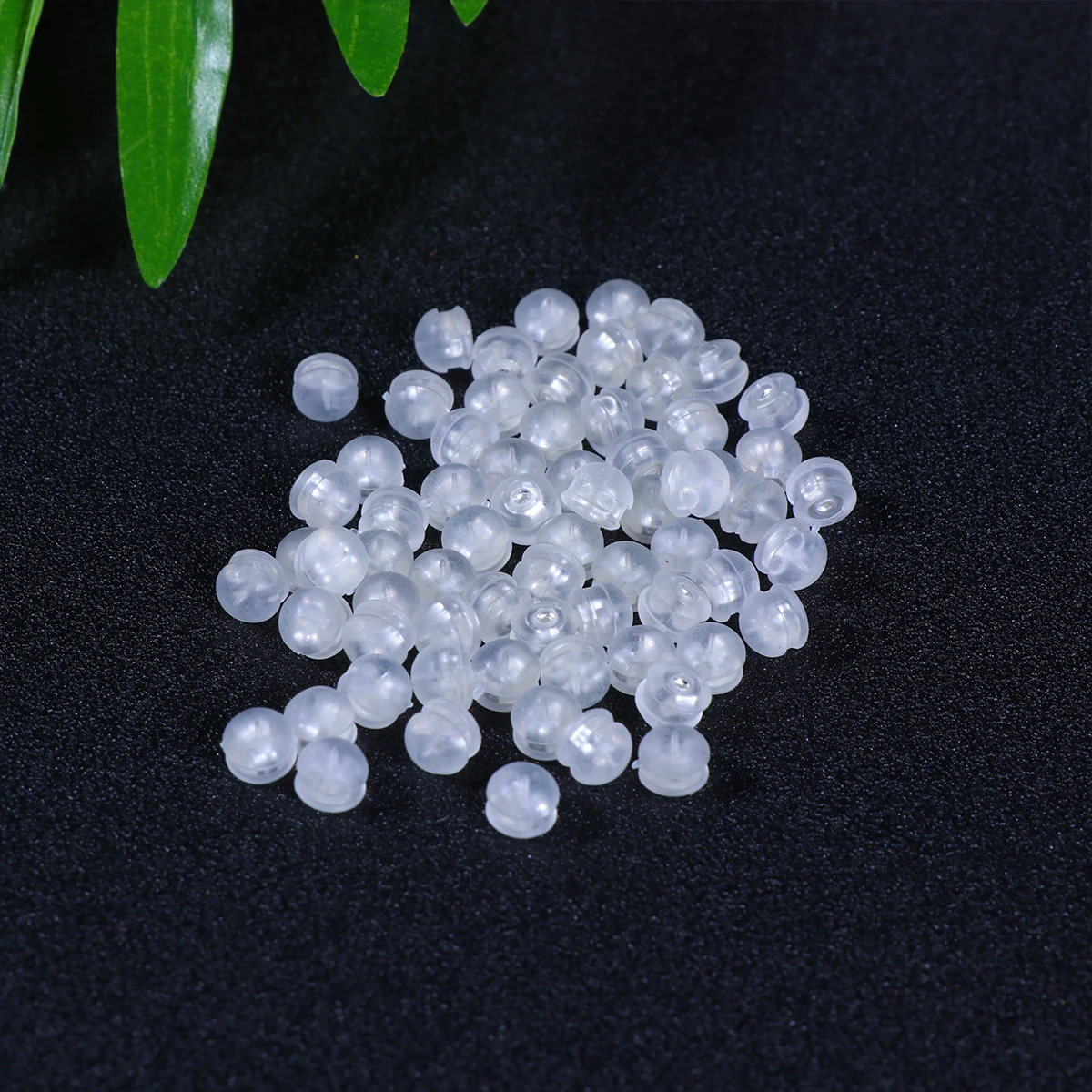 

100 pcs Silicone Earring Backs Transparent Plastic Ear Plug Secure Clutch Replacement For Sensitive Ears Universal Metal