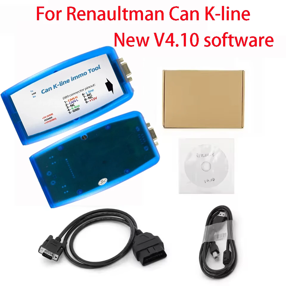 

V4.10 For Renaultman Can K-line Immo Tool for Renault OBD2 Programmer Tool Support R/W EEPROM Clear Immobilizer Code