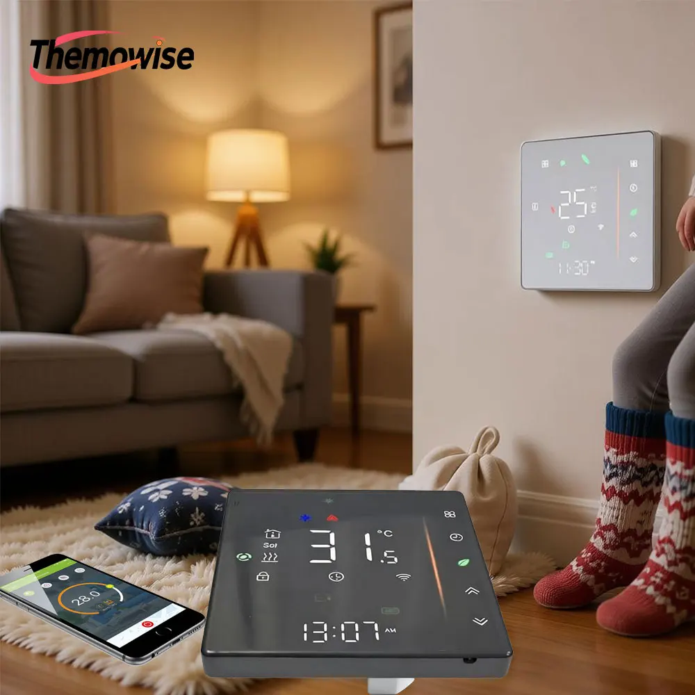 ZIGBEE Heating Energy-Saving LED Thermostat for WIFI,RS485 Optional Underfloor Heat Source GA/GB/GC Temperature Control 24V 220V