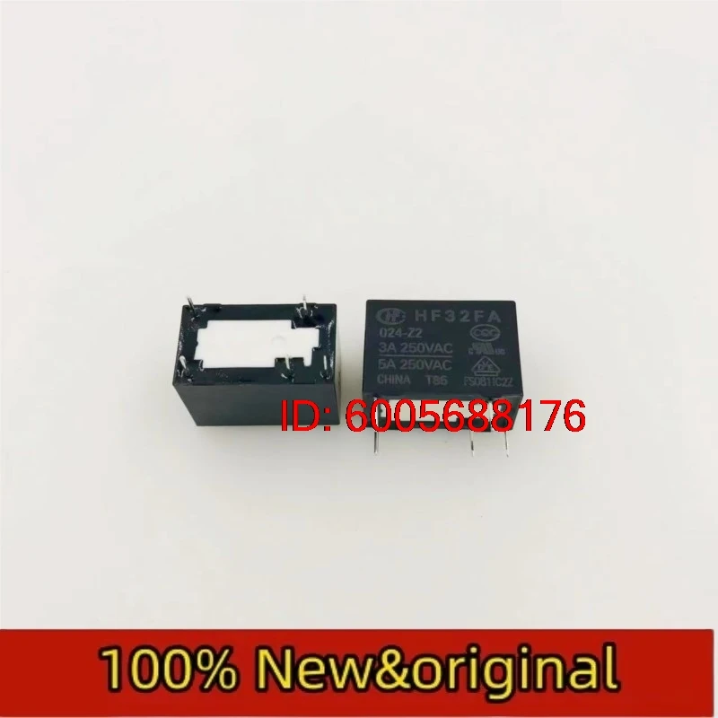 10PCS JZC-HF32FA-024-Z2 24VDC One set conversion 5-pin 3A250VAC2 pin position Hongfa relay Original & Brand New