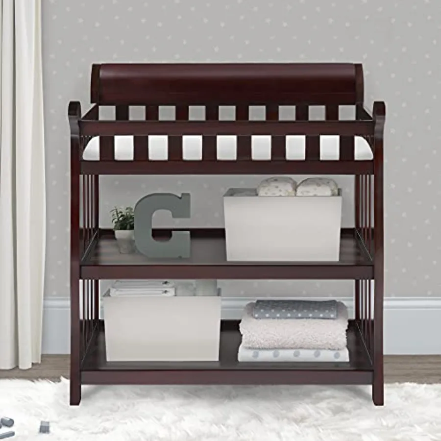 Delta Eclipse Changing Table with Changing Pad Espresso Cherry