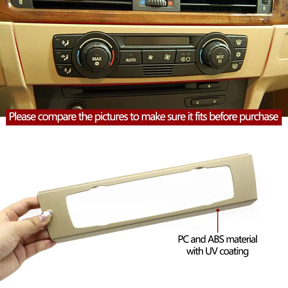 LHD RHD Interior AC HVAC Cover Trim Control Panel Frame For BMW 3 Series E90 E91 E92 E93 2004-2012 Replacement Set