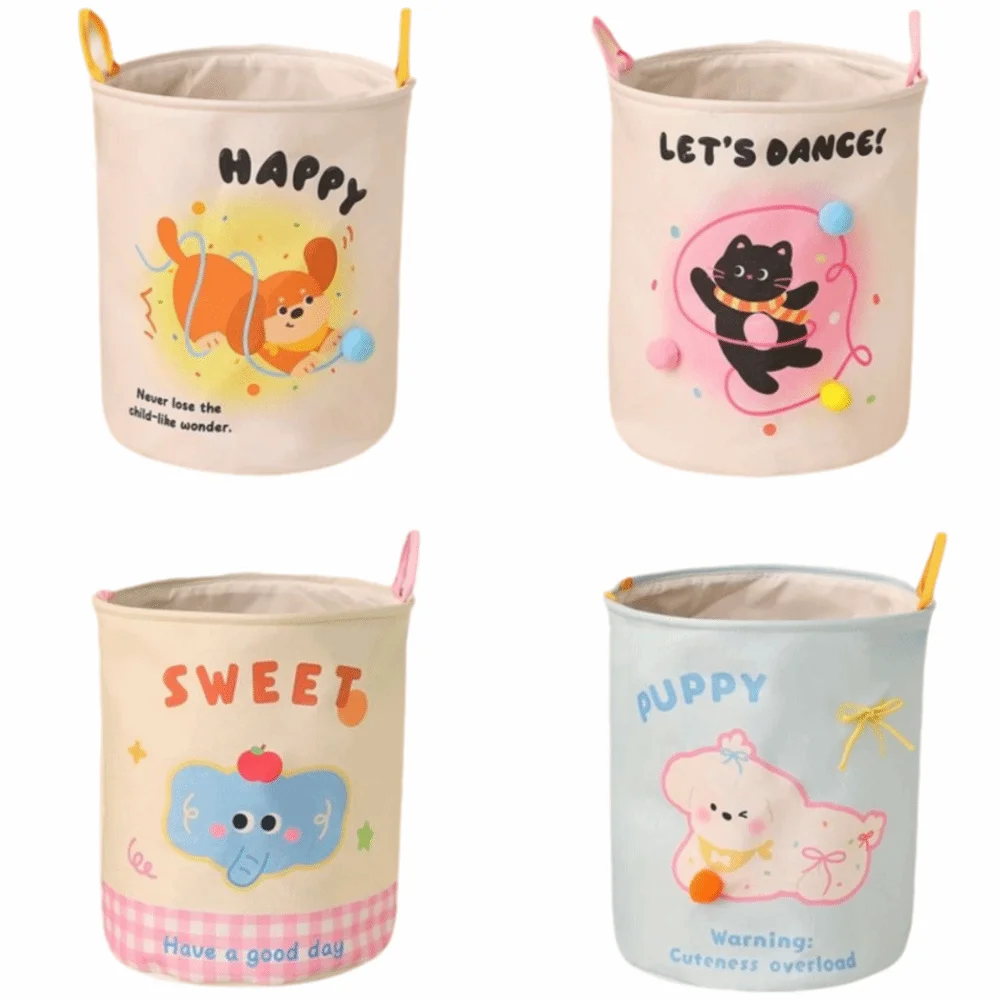 

New Foldable Laundry Basket Cartoon Portable Toys Storage Basket Large Capacity Dirty Clothes Organizer Household
