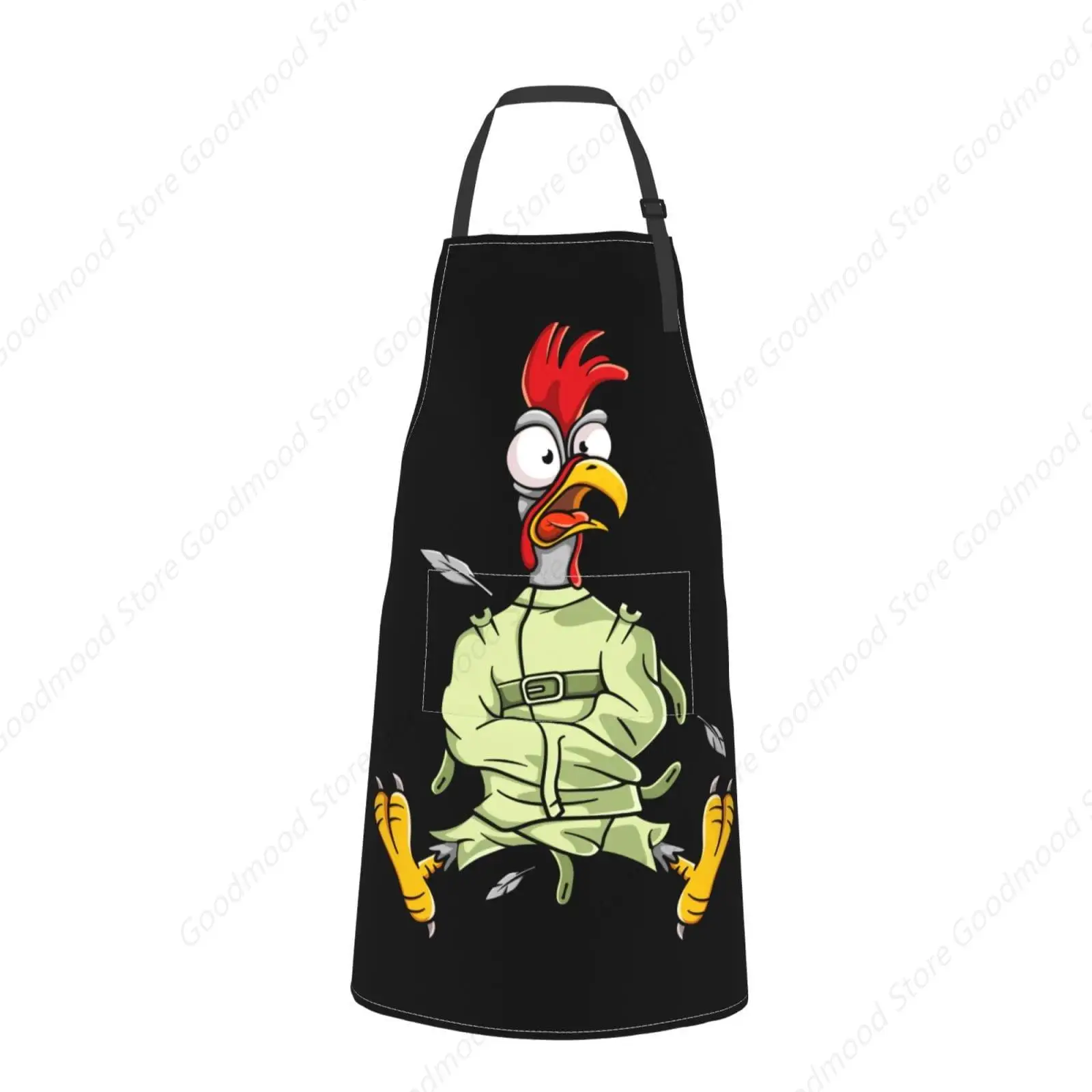 

Adjustable Funny Screaming Chicken Apron For Men Women Waterproof With Pockets Kitchen Cooking Aprons