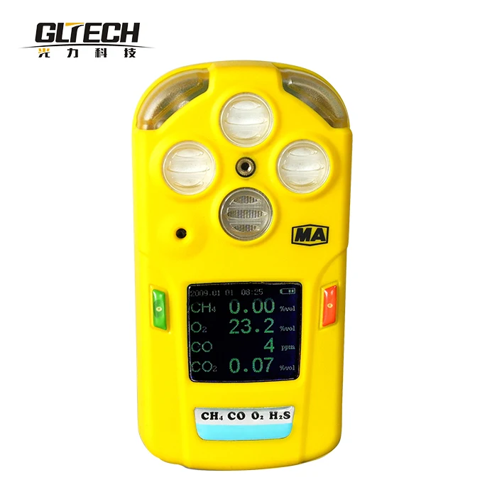 GLTech Mini EU Digital Gas Detector H2 H2S CO LEL Handheld Gas Analyzer Air Monitor Gas Leak Tester