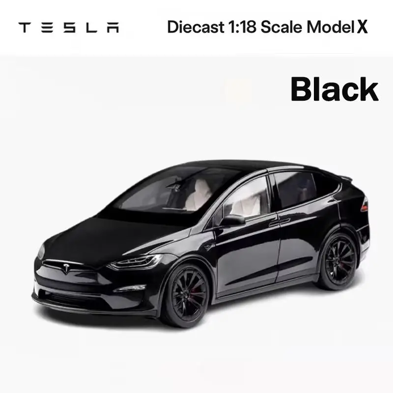 Nowy model samochodu Tesla Model 3/S/X w skali 1:18, w pełni otwierany, wykonany ze stopu, symulacja, kolekcja, dekoracja, zabawka, prezent dla chłopców