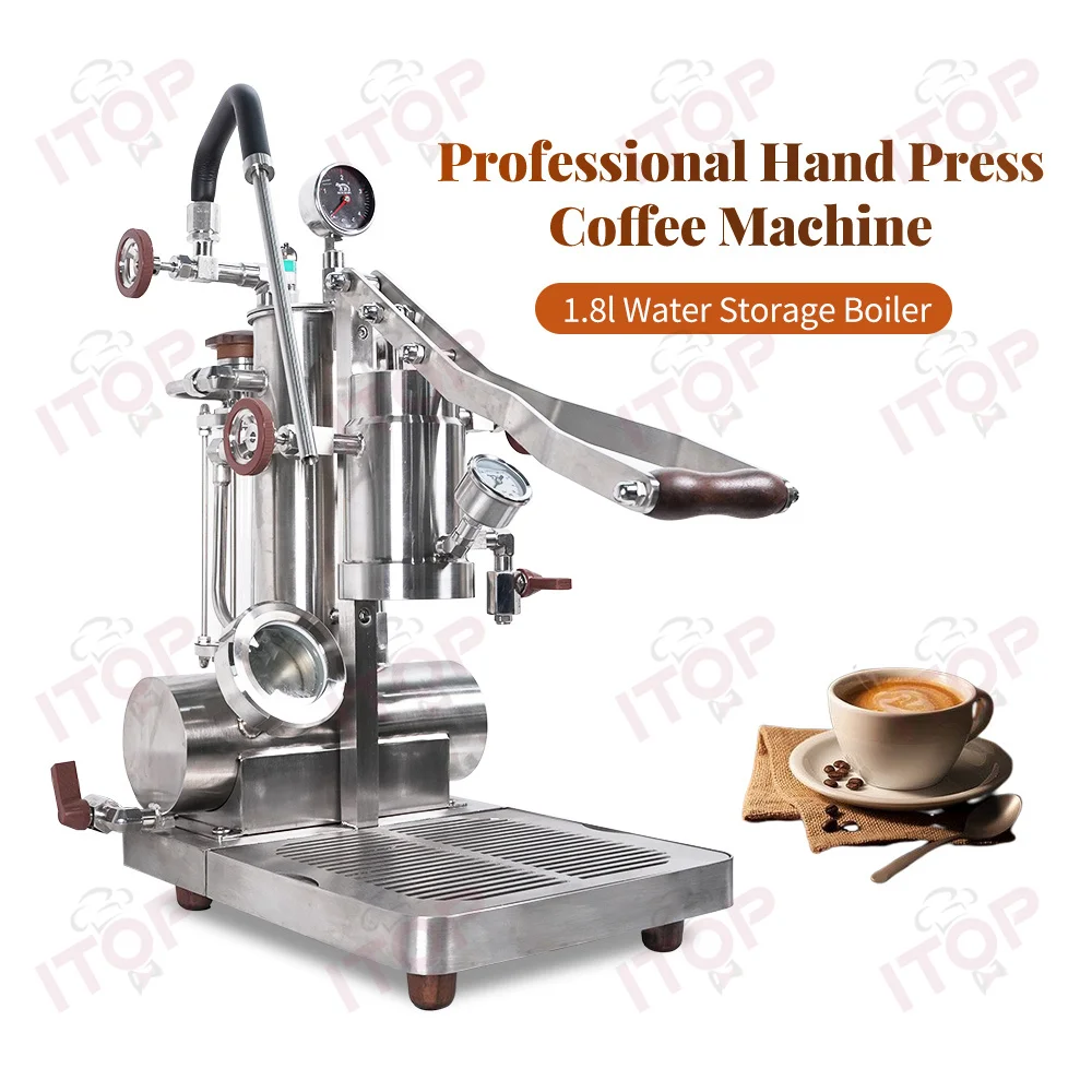 

ITOP HPEM-C3S Hand Press Espresso Machine Stepless Pressure 9Bar Extraction Coffee Maker with Electric heating Box 220V/110V