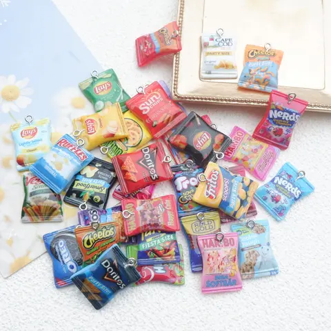 10pcs Cute Snacks Charms for Jewelry Making Diy Earring Bracelet Pendant Accessories Findings Phone Making Wholesale Bulk