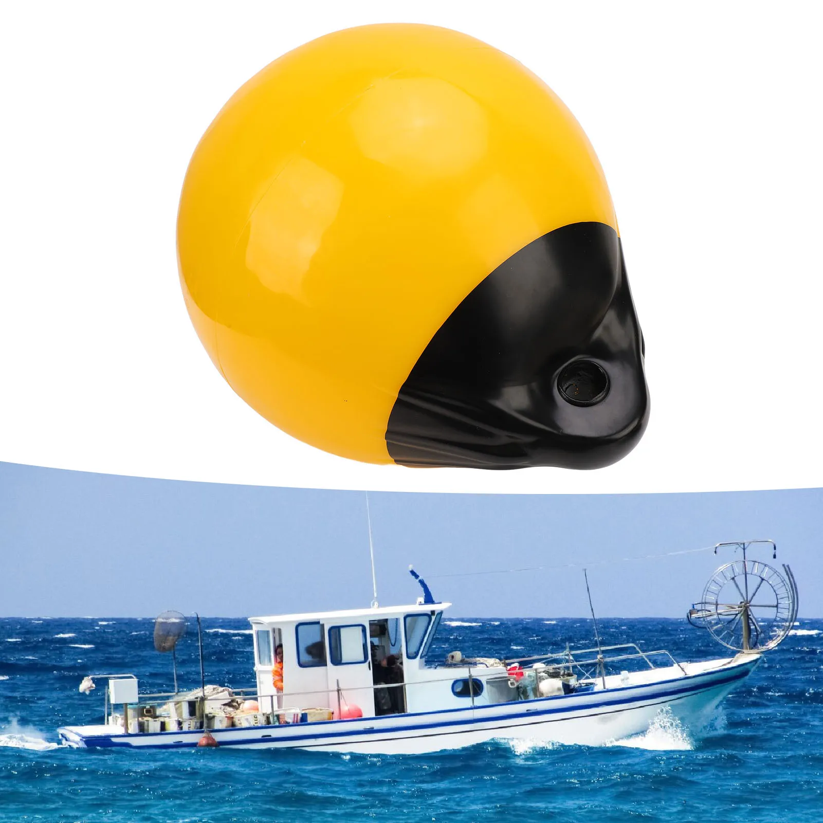 

Boat Mooring Buoy–Anti-Collision Inflatable Shield Guard,for Yachts Fishing Boats, 300mmx350mm (11.8inX13.8in), Marine Accessory