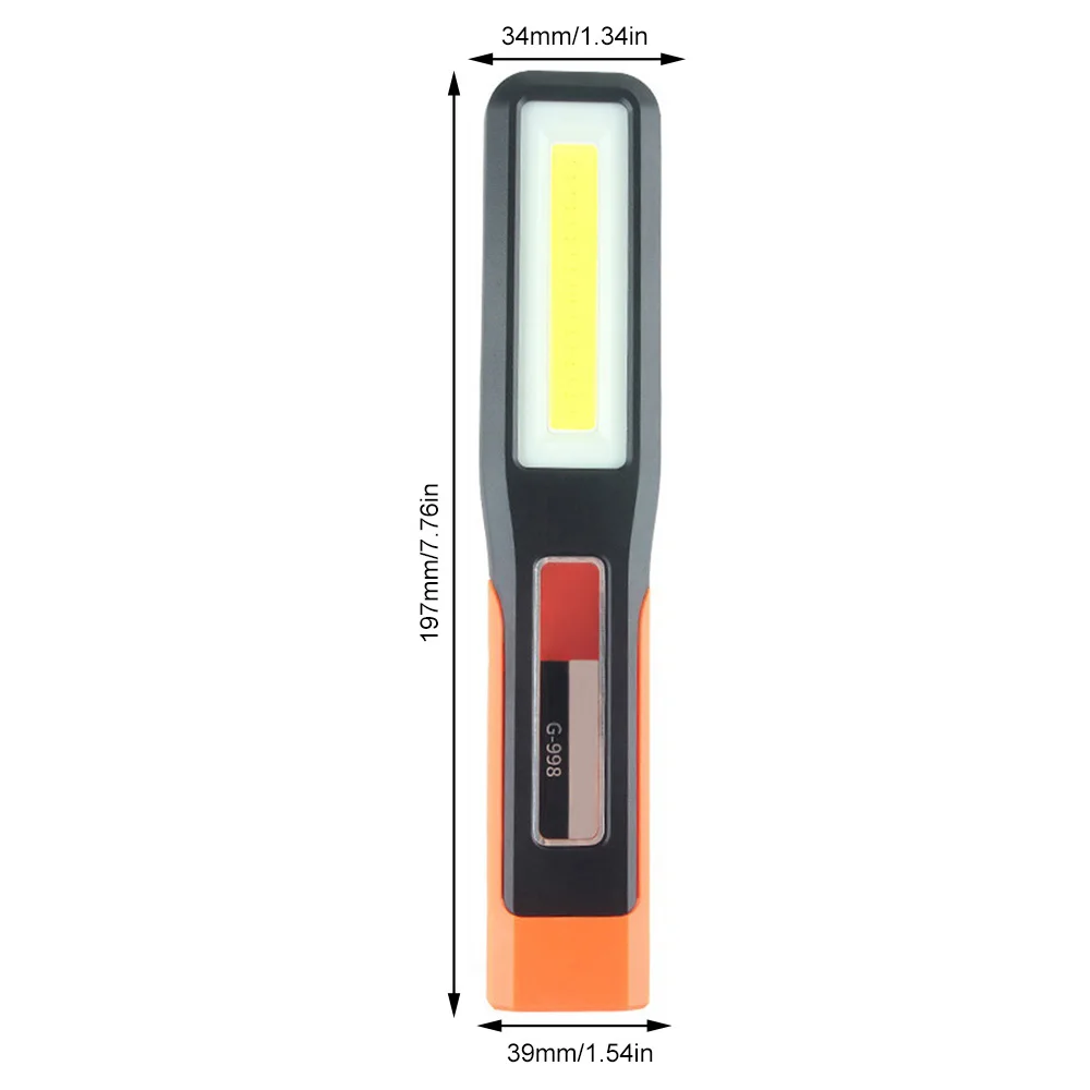 Imagem -06 - Poderoso Cob Led Luz de Trabalho Carro Garagem Mecânica Lâmpada Usb Lanterna Recarregável Tocha Magnética Luz de Aviso Luz de Emergência