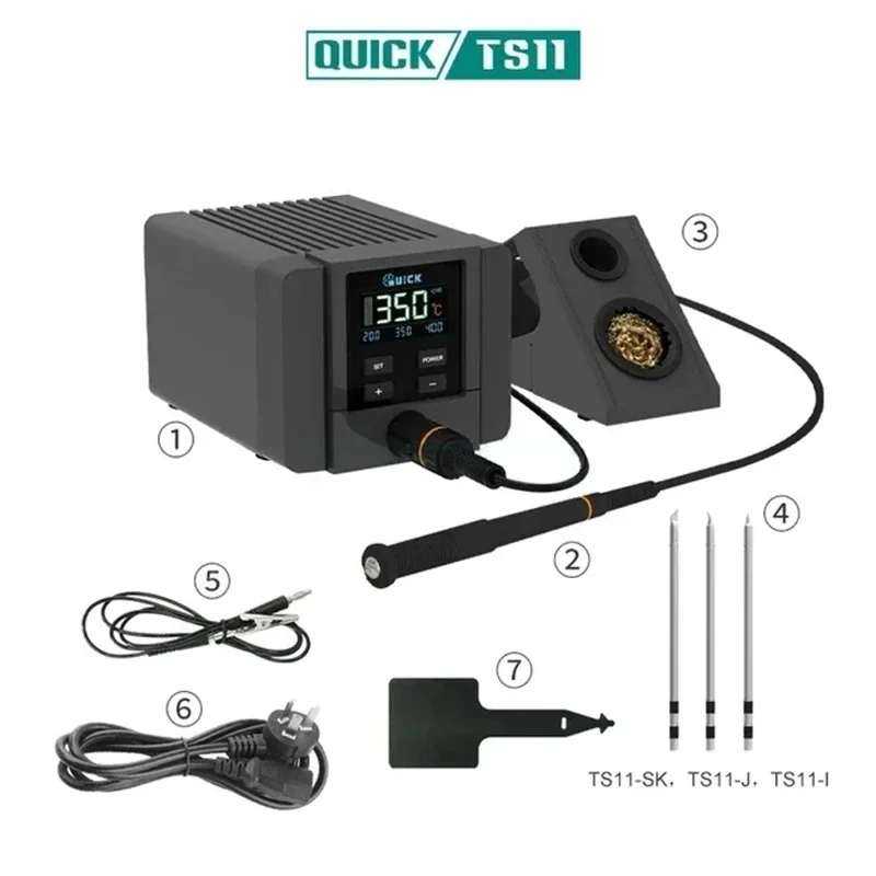 QUICK TS11 Smart Precision Soldering Station with HD Color Screen for Mobile Phone Repair High Power Welding Table