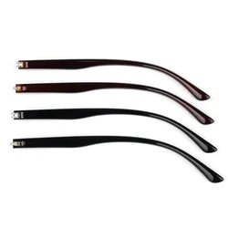 Piezas de reparación de gafas, montura óptica de plástico, color negro y marrón, punta de pierna de templo, 20 piezas (10 pares)