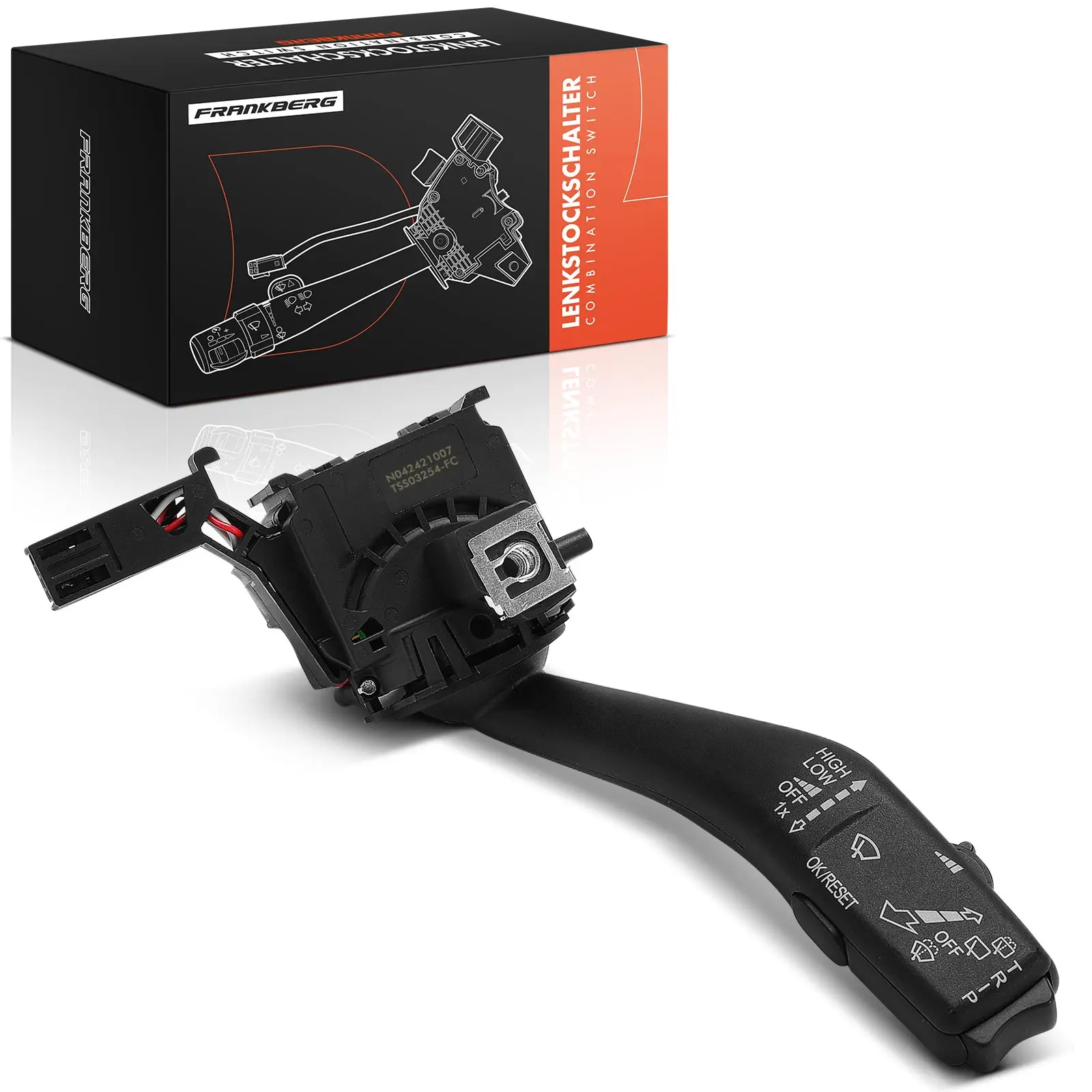Frankberg 1x Combinatieschakelaar Stuurhuis schakelaar voor VW EOS 1F7 1F8 Audi A3 8P1 Seat Altea 5P1 Skoda 1K0953519A 1K0953519C9B9