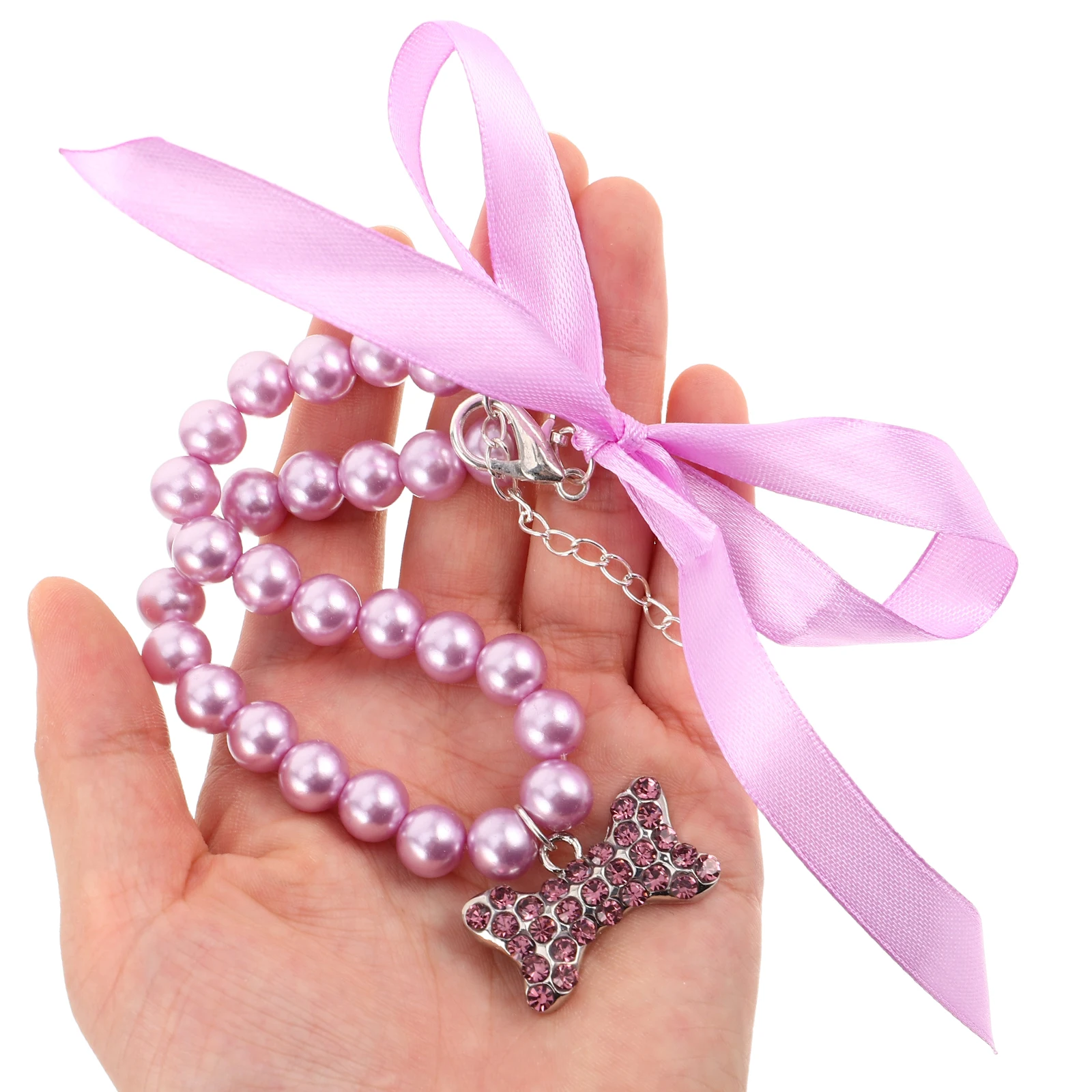 

4 Pcs Pet Pearl Necklace Small Dog Cat for Dogs Collar Chain Jewelry Cats Kitten