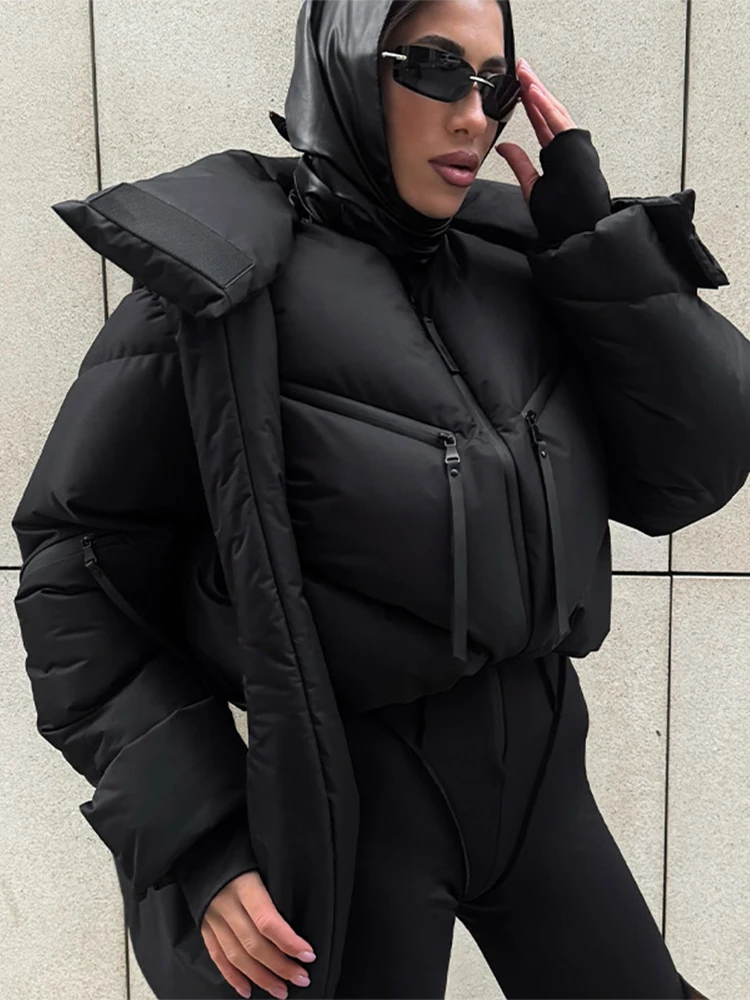 

Зимняя женская куртка с толстым воротником-стойкой и хлопковой подкладкой, осенняя короткая куртка, повседневное теплое пуховое пальто, женские парки, верхняя одежда