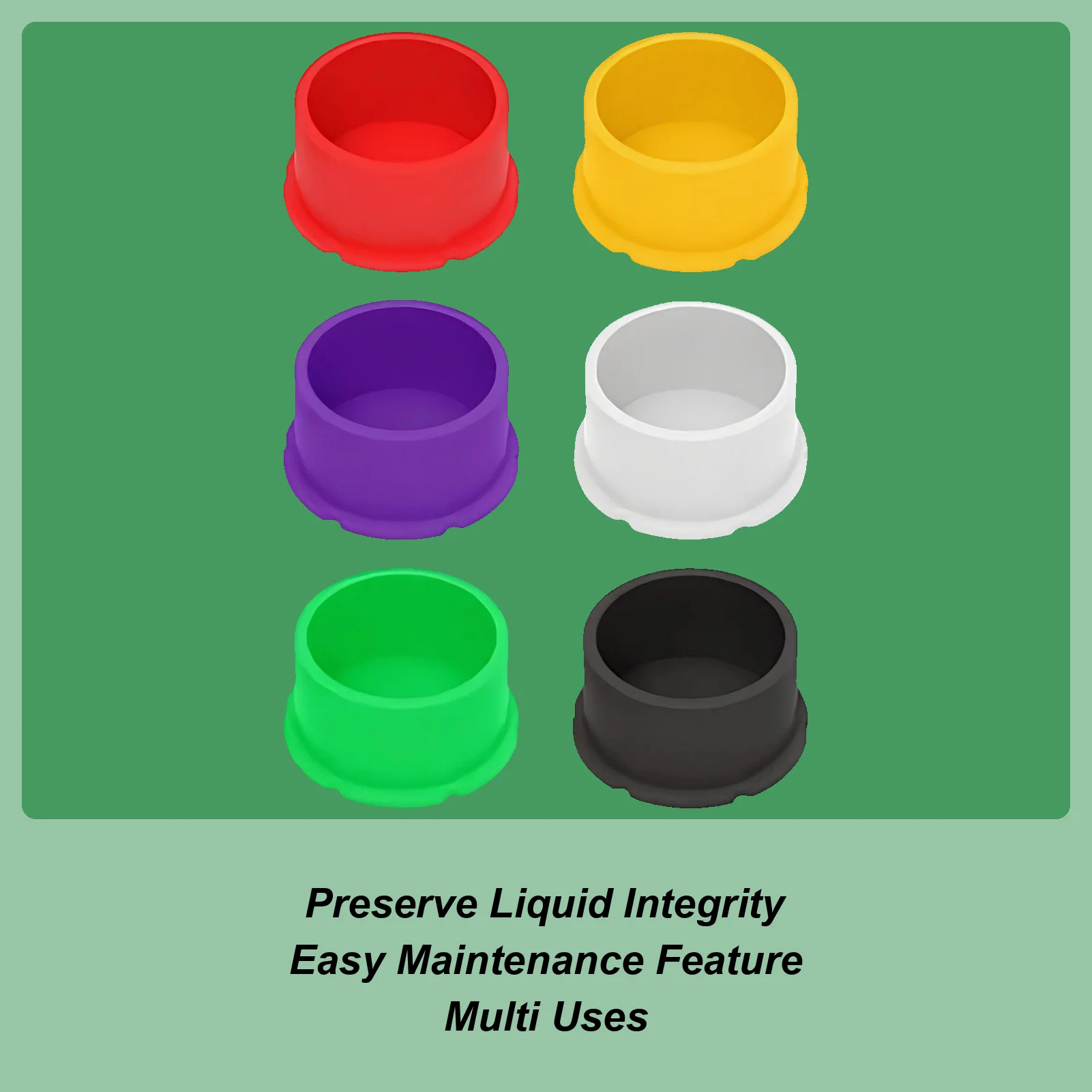 Mini Vials Caps 6 Piece Labware Reusable Caps For Glass Vials For Lids Quick Organization Identification Industrial Scientific