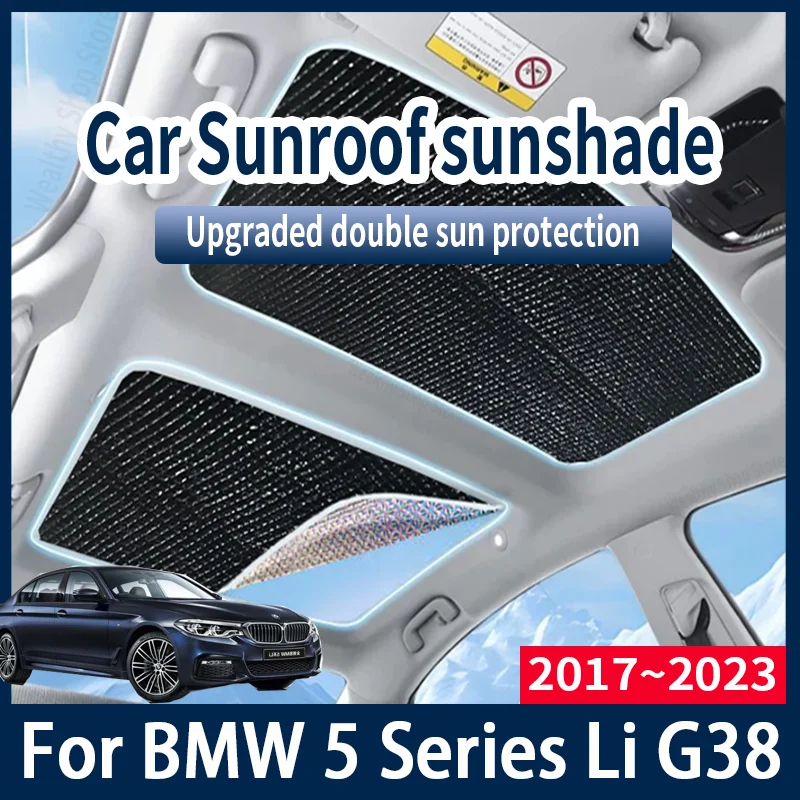 

For BMW 5 Series Li G38 2017~2023 2020 Car Sun Shades Cover Auto Sunroof Sunshade Protector Anti-UV Heat Isolate Accessories