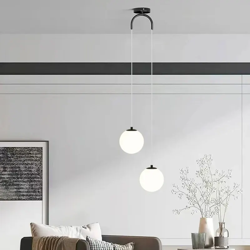 Modern Glass LED Pendant Lights Nordic Living Room Bedroom Fixtures Indoor Lighting Restaurant Bar Home Decor Hanging Lamp 220V