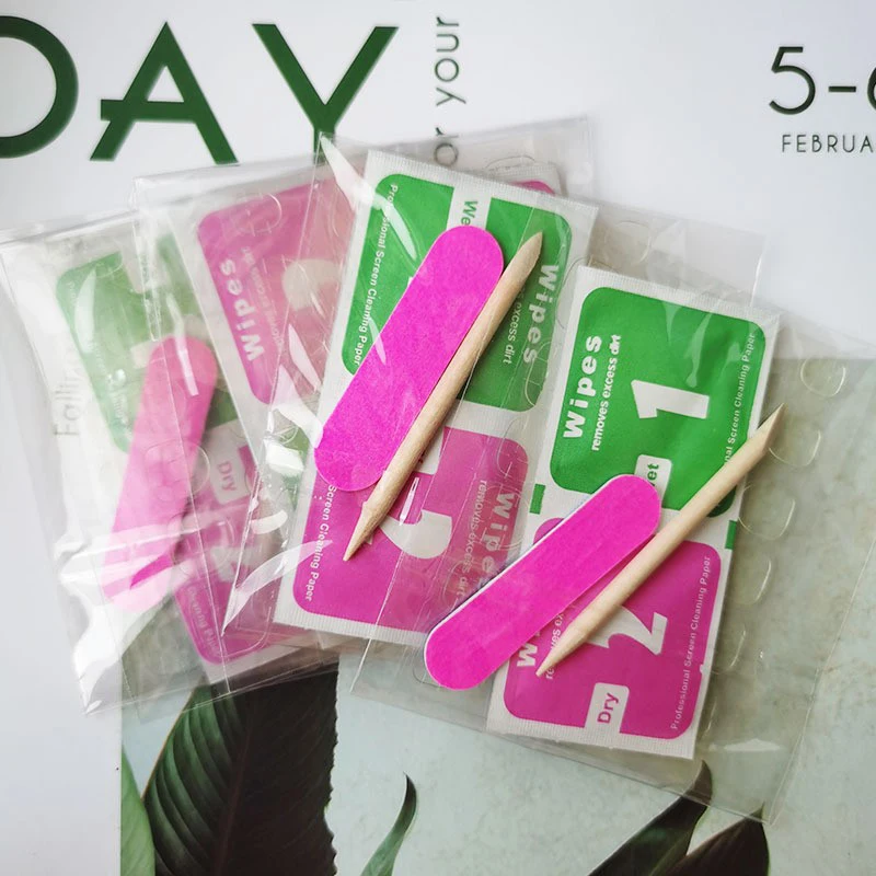 Wasserdichte künstliche Nägel, selbstklebende Tabs, Aufkleber zum Aufdrücken von gefälschten Nagelspitzen, Gelee-Aufkleber, Maniküre, Kleber, Nägel, tragbares Kit