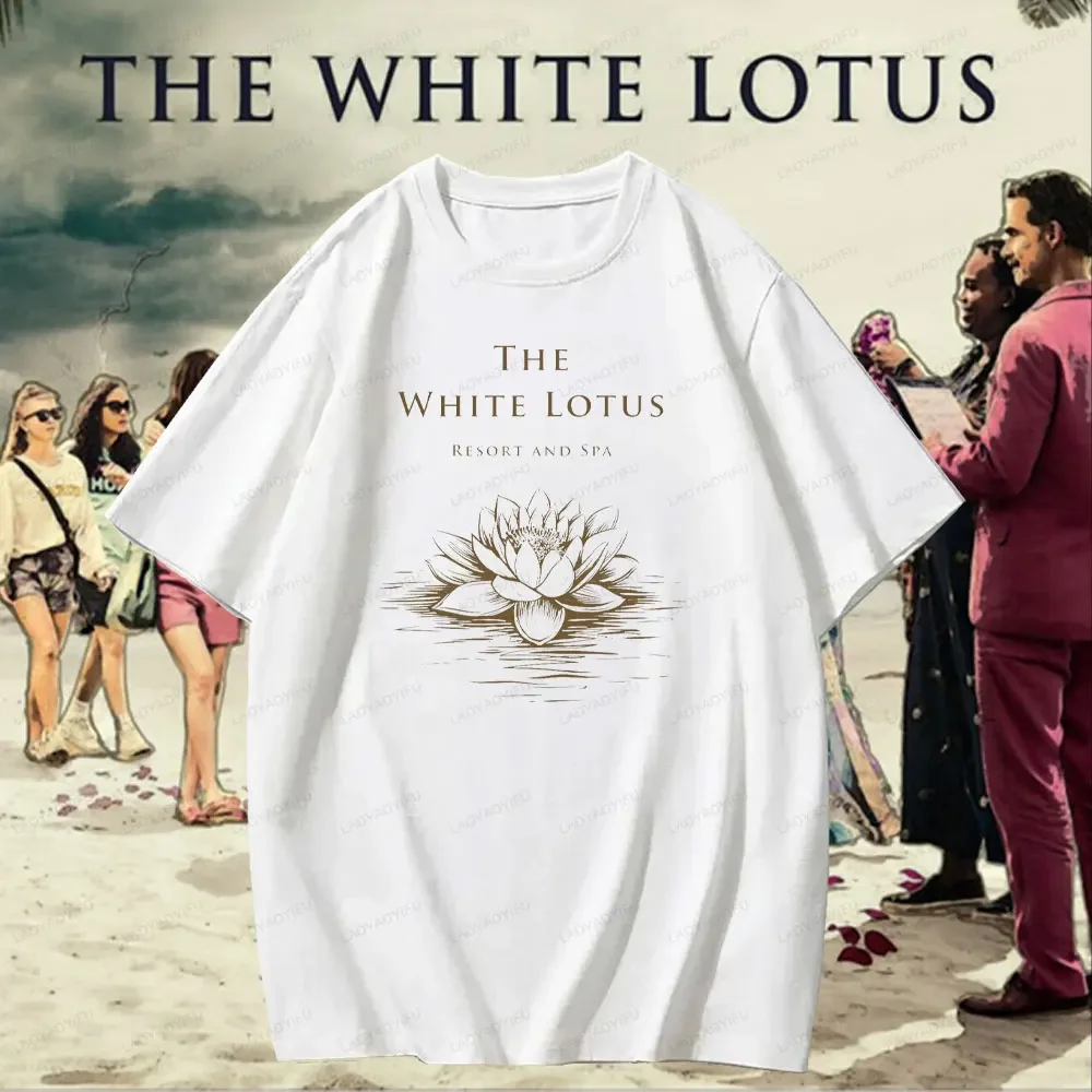 Camiseta de algodón The White Lotus Season Mystery Comedy, camiseta informal unisex con estampado gráfico de manga corta para adultos y adolescentes, verano 2025