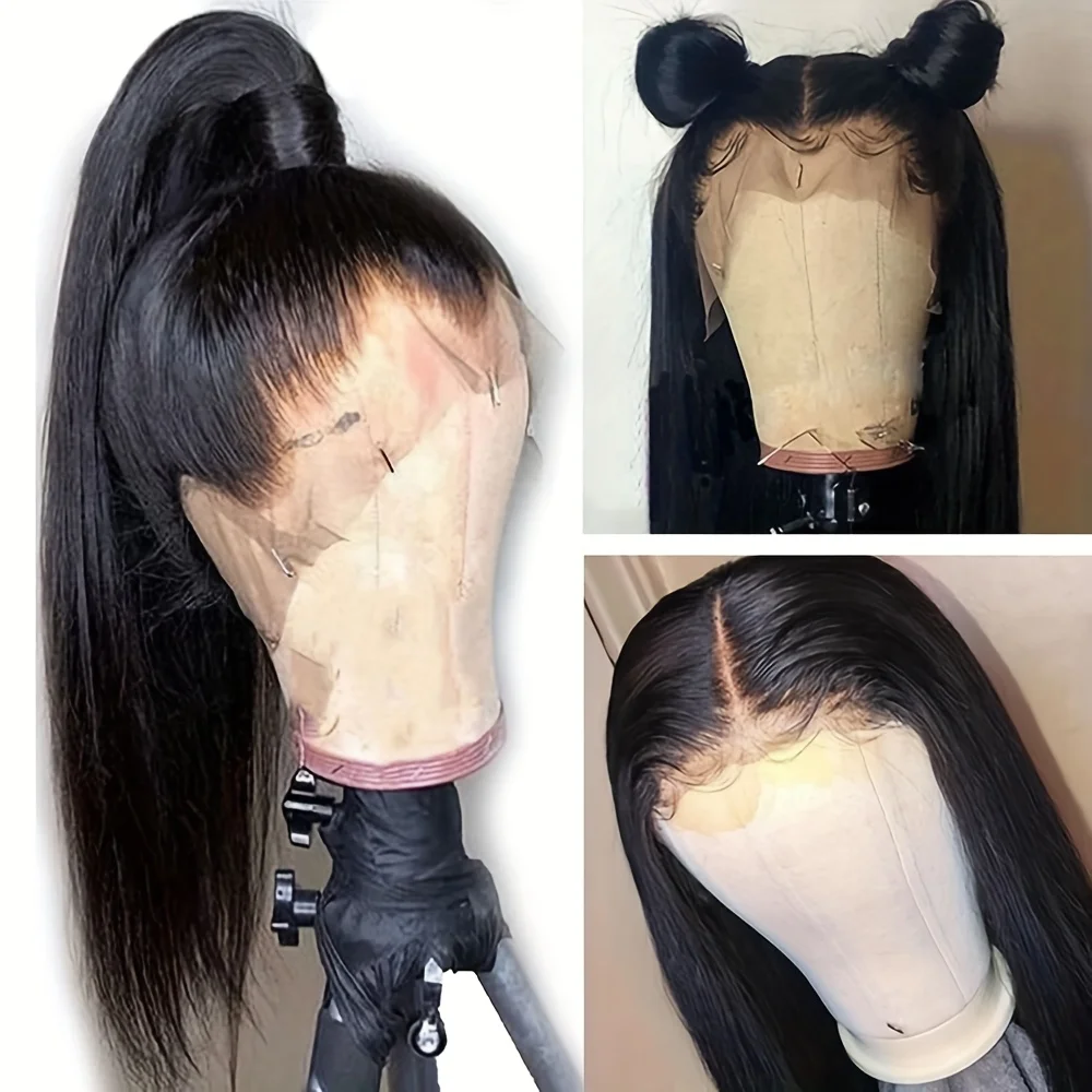 

Синтетические парики с кружевной передней частью, 26 дюймов, длинные, шелковистые, прямые волосы, 13x4, с возможностью свободной расчески, без клея, с предварительно выщипанной линией роста волос, имитирующие натуральные волосы