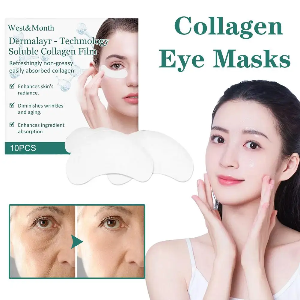 Collagen Soluble Film Collagen Film Paper Soluble Facial Mask Moisturizing Lifting Eye Wrinkle Mask Firming Face Aging Anti A4H5