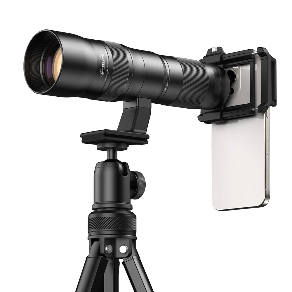 APEXEL 20-60X Super Zoom Lens, Phone Telephoto Lens Kit, HD Phone