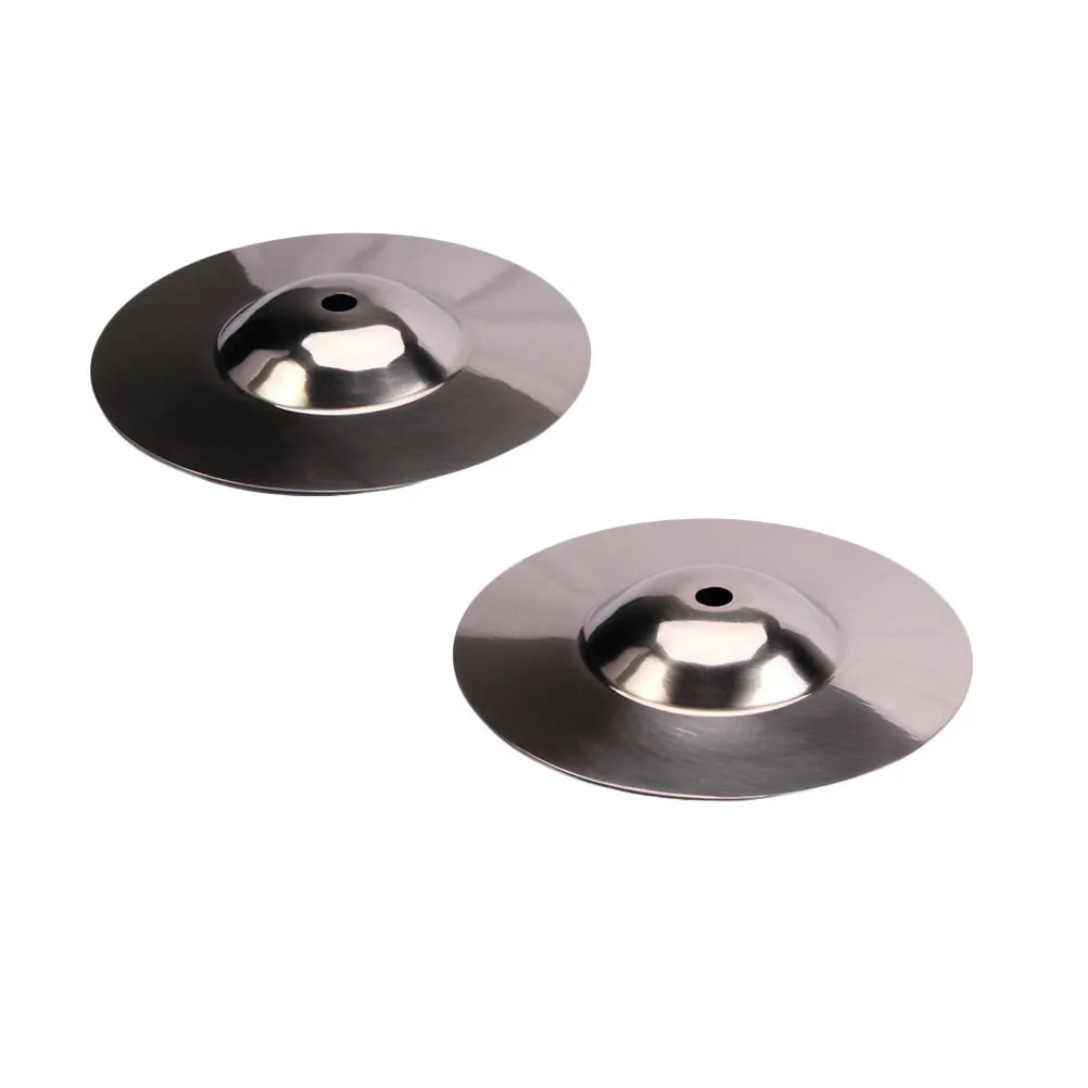 

2Pcs Silver Cymbal Set Crash Drum Percussion Accessory for Learning Playing Practice Melodious Tinkle Sound Clean Delicate Tone
