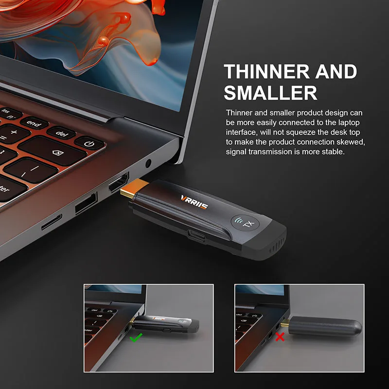 5G Wireless Transmitter Receiver   HDMI-compatible 8 TX to 1 RX Portable Audio Video Streaming for HD TV Laptop PC Smartphone