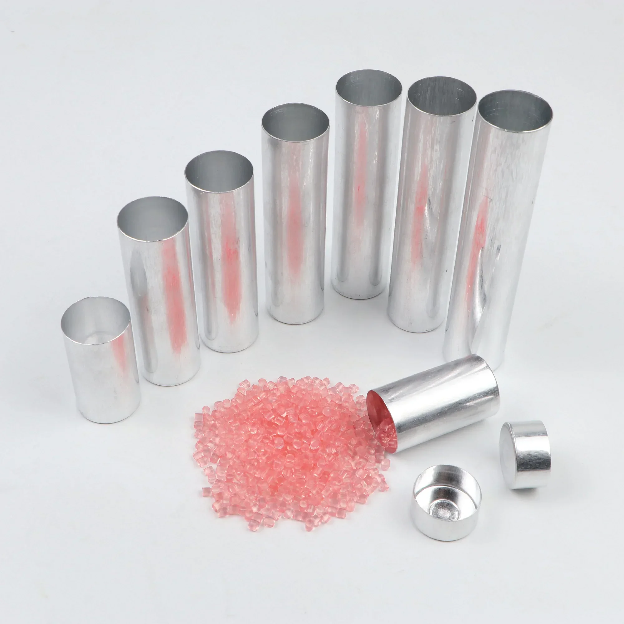 Hotsale 100pcs OD25*45/75/78/85/95/100/110/120mm Empty Aluminum Tube with Cover Lab Valplast Materials for Dentures