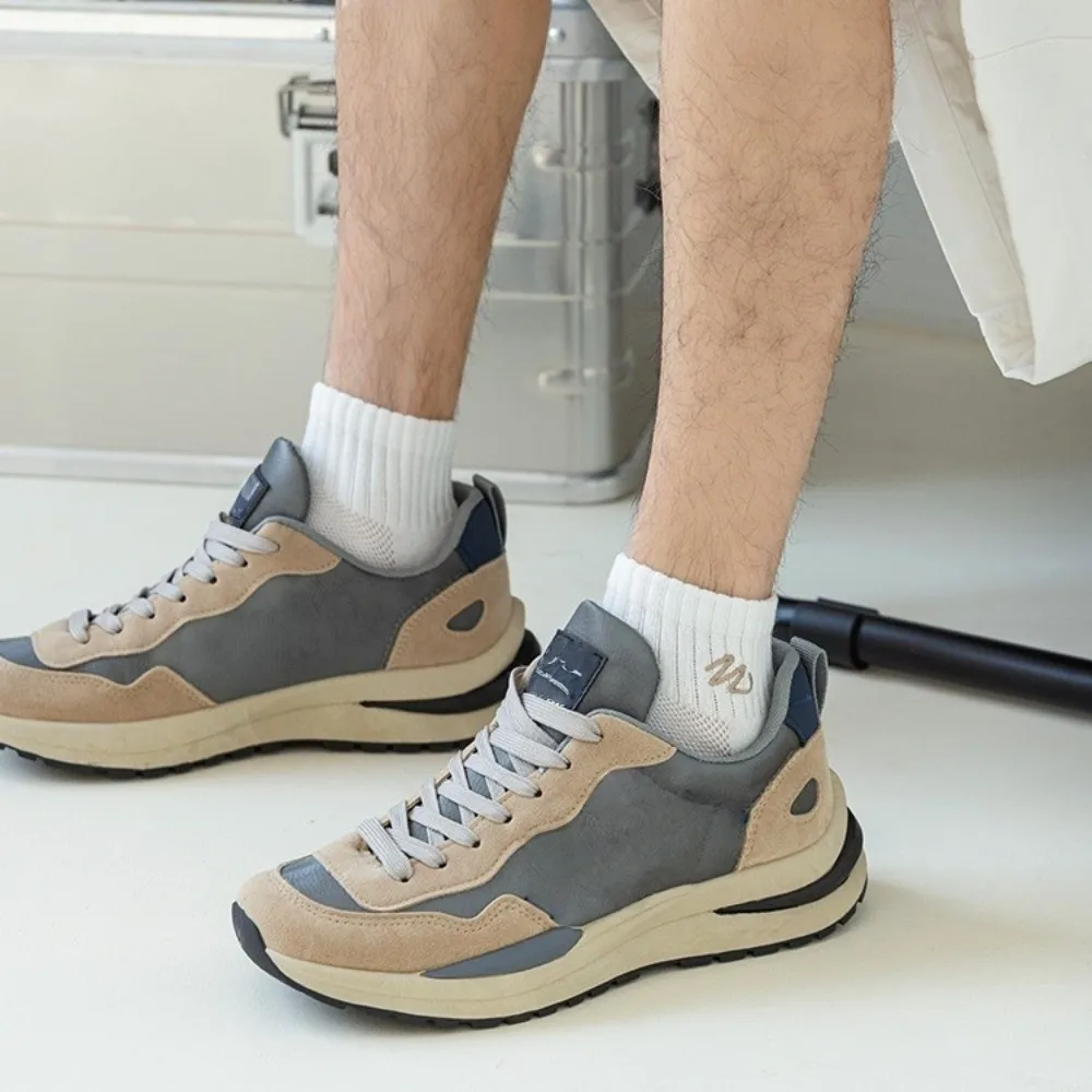 

7pairs Soft Solid Color Boy Socks Short Tube Breathable Embroidery Socks Hosiery EUR 37-44 Men Socks Male