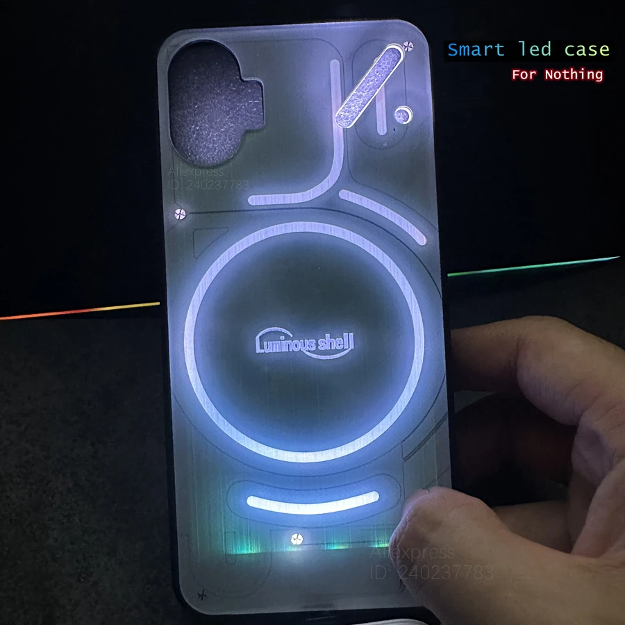 

Simple Slim LED Flash Glass Phone Case For Nothing Phone 3A Pro 3APro 2a For Nothing 1 2 Cover Luminous Fundas Capa Perfect Fit