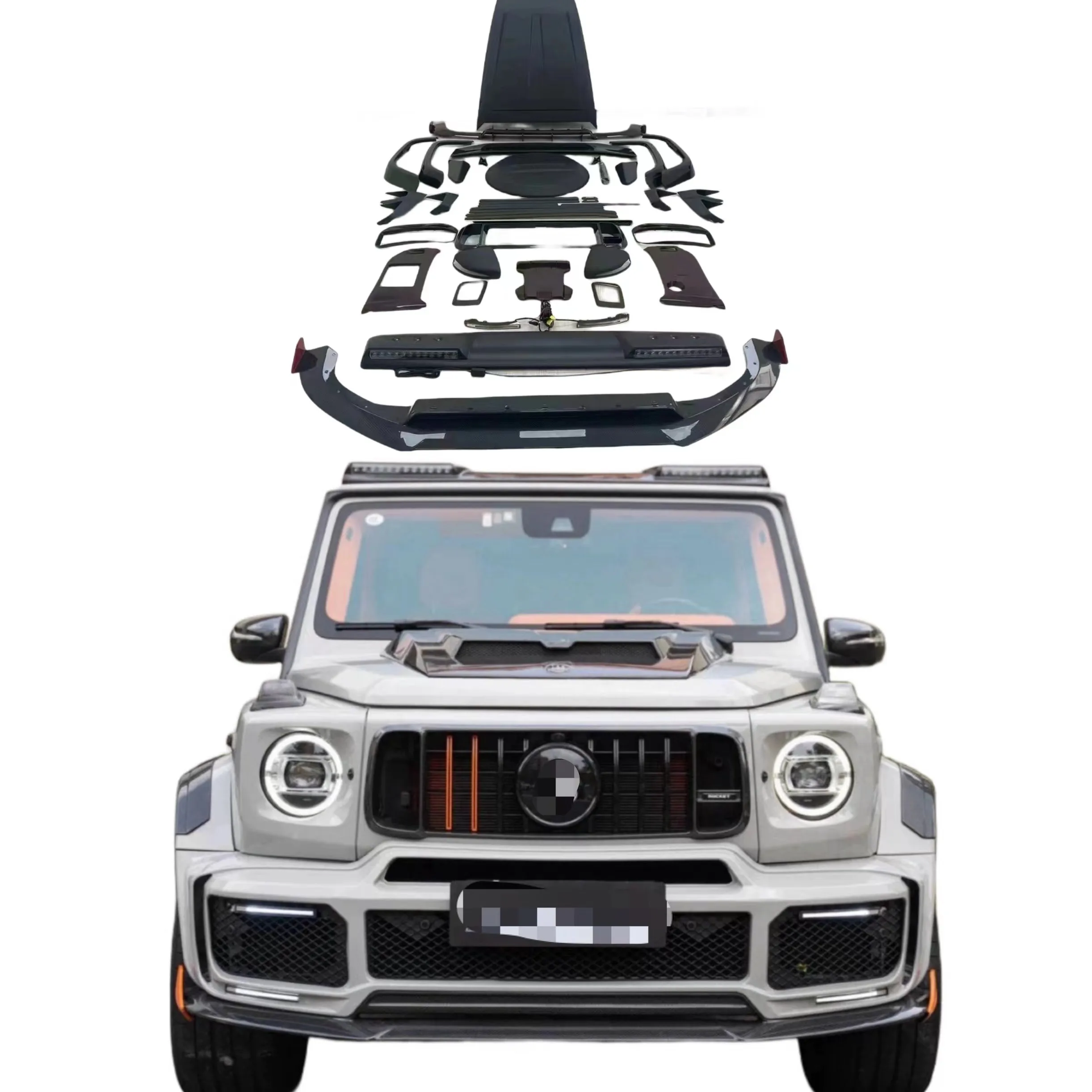 

Dry Carbon Fiber Body Kit For benz G Class W464 G500 G550 G63 Upgrade To Brabus- Rocket G900 Body Kit