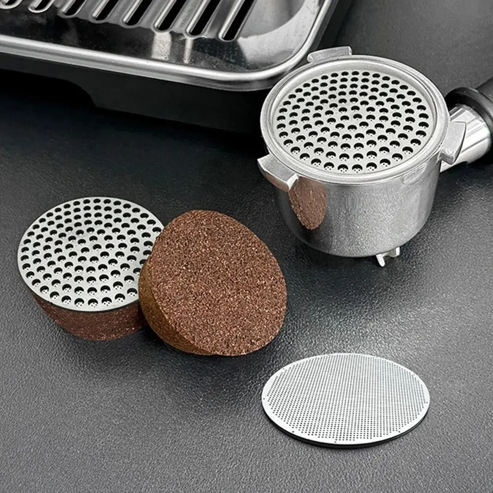 

Stainless Steel Coffee Filter Screen Reusable 51/53/58mm Coffee Making Mesh Heat Resistant Screen for Portafilter Basket