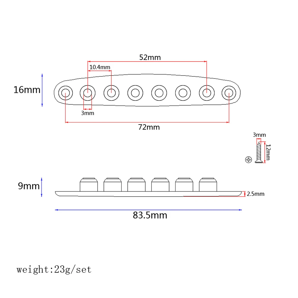 

String Buckle Guitar Replacement Bushing Ferrules Electric Bass Parts Through Body Mounting