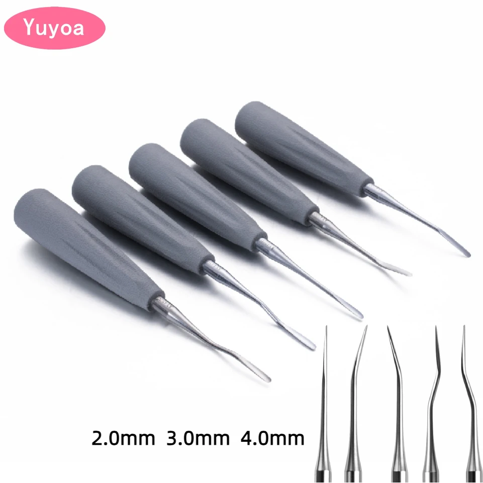 1szt Silikonowy uchwyt Stomatologiczny winda do zębów 2.0/3.0/4.0mm Prosty zakrzywiony korzeń Minimalnie winda Instrument dentystyczny Narzędzie