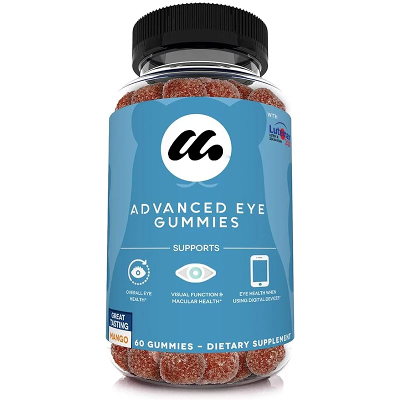 High quality eye support gummies - lutein gummies containing zeaxanthin support overall eye health, vision, and macular health