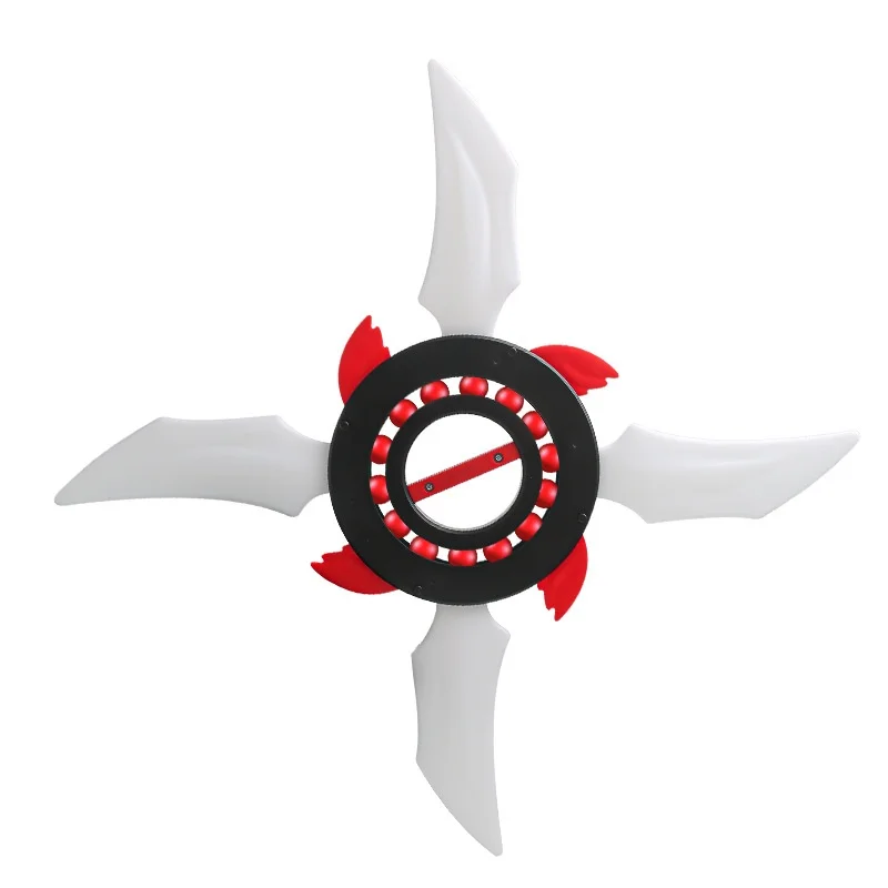 Lichtgevende Ninja Star Fidget Spinner Kleurrijke LED-verlichting Schakelbaar Langdurig Gemakkelijk te spelen Draaiend speelgoed Jongens Kinderen Verjaardagscadeau