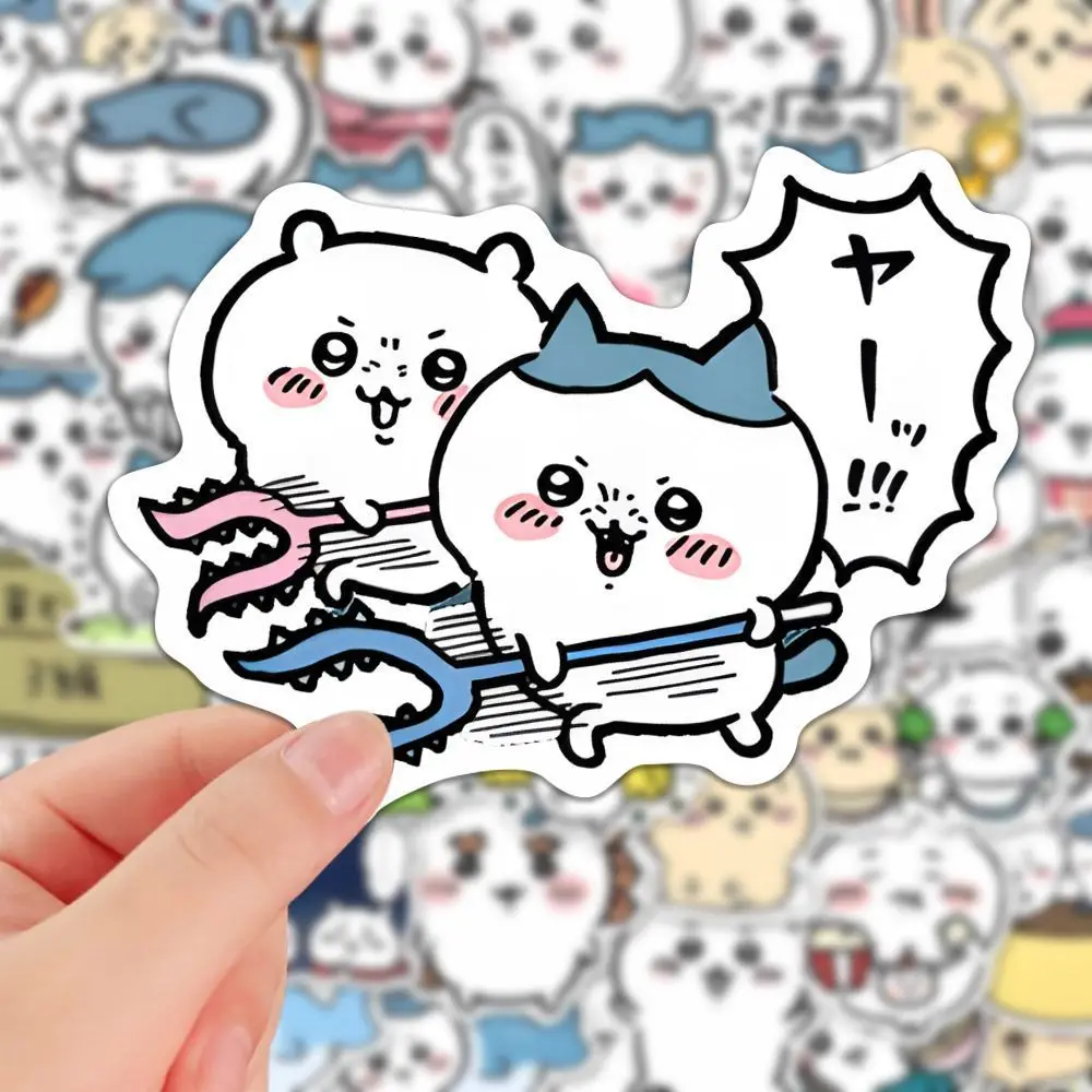 100/200pc pegatina Chiikawa funda de teléfono portátil decoración pegatinas de grafiti dibujos animados Linda guitarra papelería cuaderno calcomanías juguete para niños