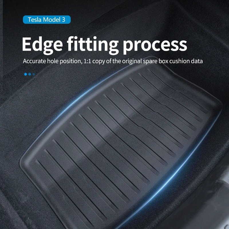 Suitable for 2024-2026 Tesla Model 3 Highland – TPE front and rear trunk mats, waterproof protective cargo liner pads.