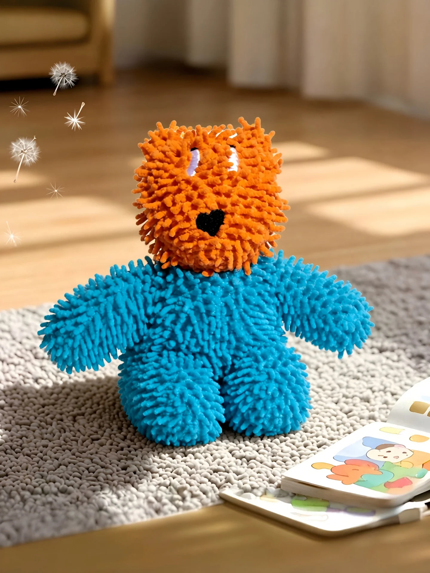 hanssem-pochiika-collaborative-plush-towel-roll-dog-stuffed-toy-stress-relief-doll-soft-polyester-fiber-animal-shaped-hanging