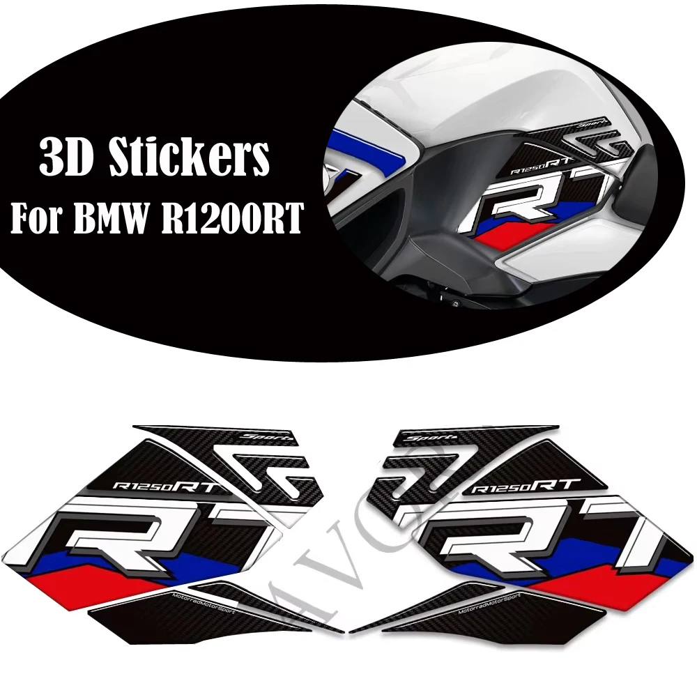 

NEW Mudguard Protector Tank Pad Grips Kit Knee 3D Stickers Decals Trunk Luggage Cases For BMW R1200RT R 1200 RT R1200
