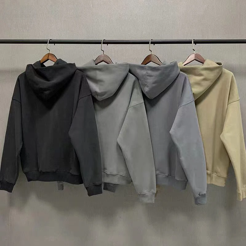 High Quality Kanye Solid Color Hoodies Hip Hop Seizon 6 Men Woan Casual Sweatshirts