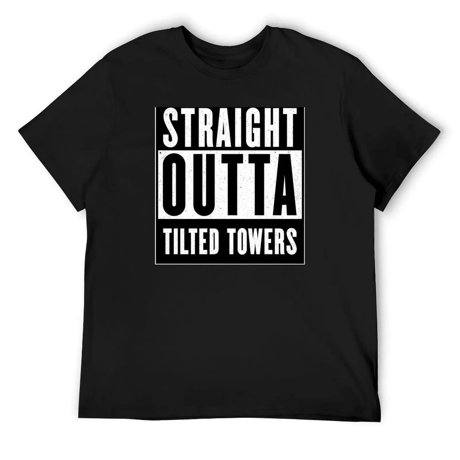 Straight Outta Tilted Towers - Battle Royale Fanartwork T-Shirt shirts graphic tees street wear compression shirt men