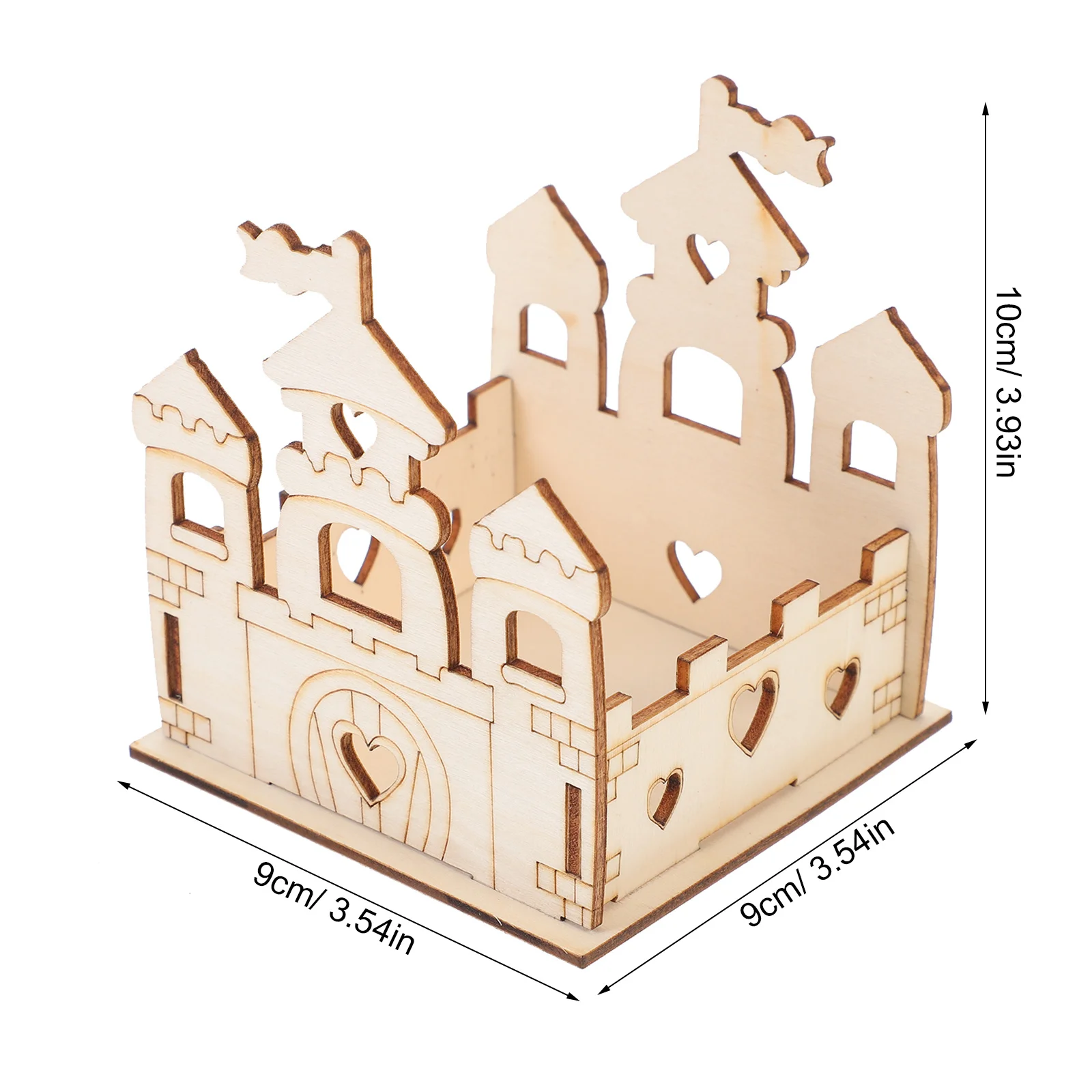 1 conjunto de kit de madeira sem pintura, casinha diy para crianças, construção pintável, jogo de atividades criativas, projeto de arte educacional