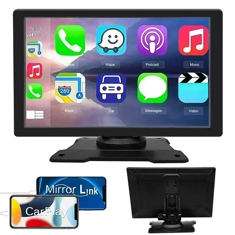 9001P universal carplay Touch Screen DVR BT WIFI Wireless Android Auto Portable car player