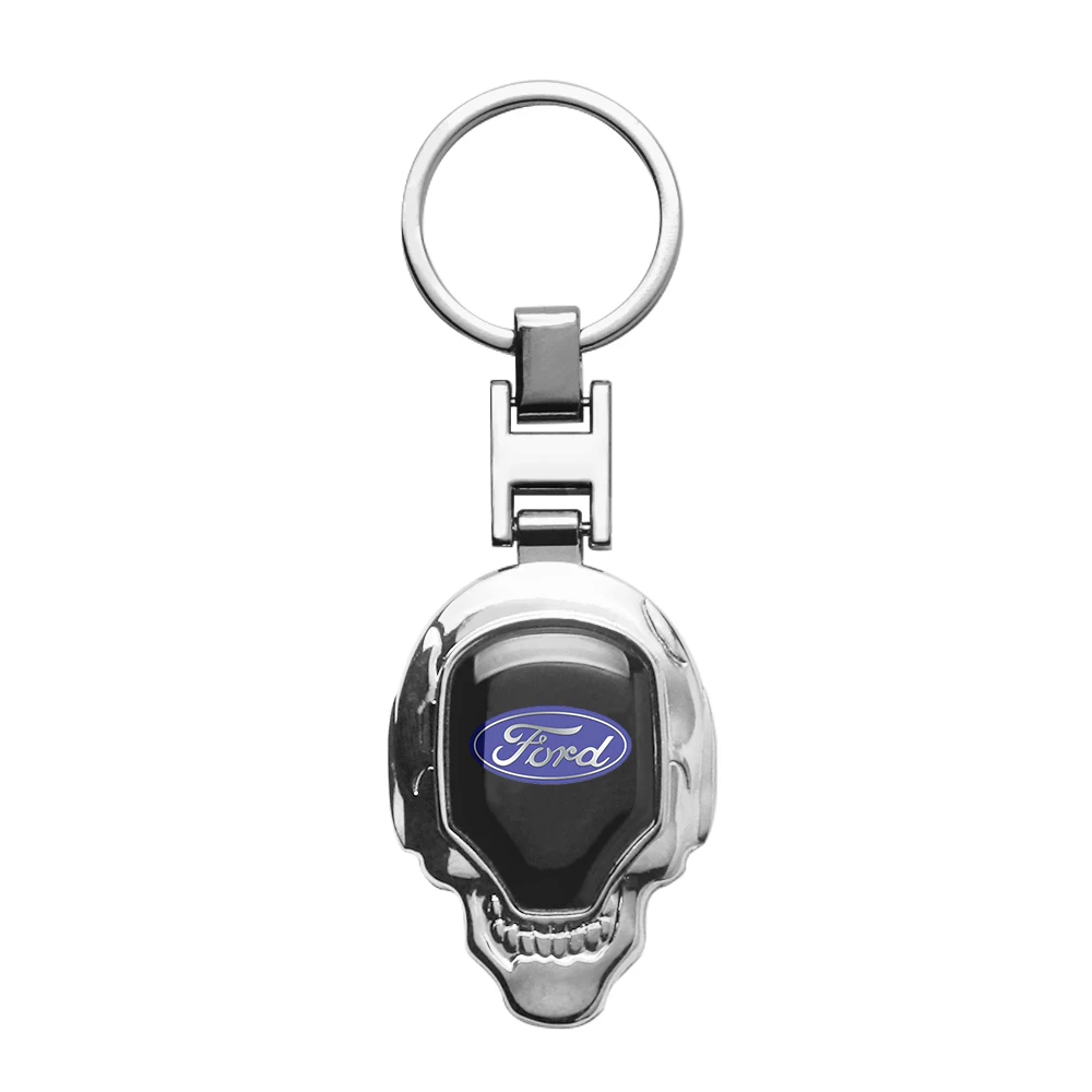 3D Metal Leather Car Key Chains keychains Ring Decor Accessories For Ford Focus 2 3 Mondeo Fiesta Kuga Fusion Mk4 MUSTANG ST Mk2